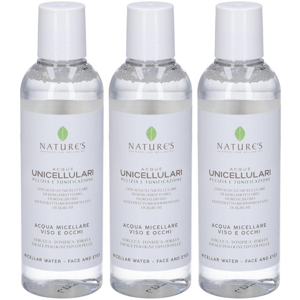 Nature'S Acque Unicellulari Acqua Micellare Viso Occhi 3x200 ml