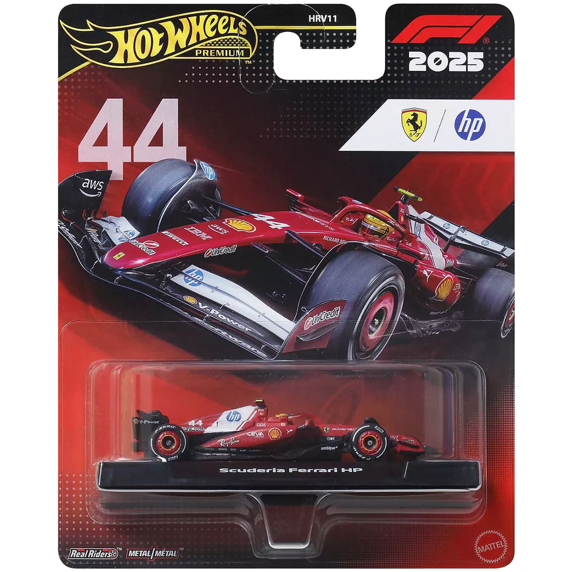 Voiture Hot Wheels Premium Scuderia Ferrari Lewis Hamilton n° 44 - No Gender Taille: One Size Only