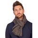 likemary Mens 100% Merino Wool Scarf Checks Heritage Houndstooth Plaid Handwoven Ethical Gift Black & Mocha Brown