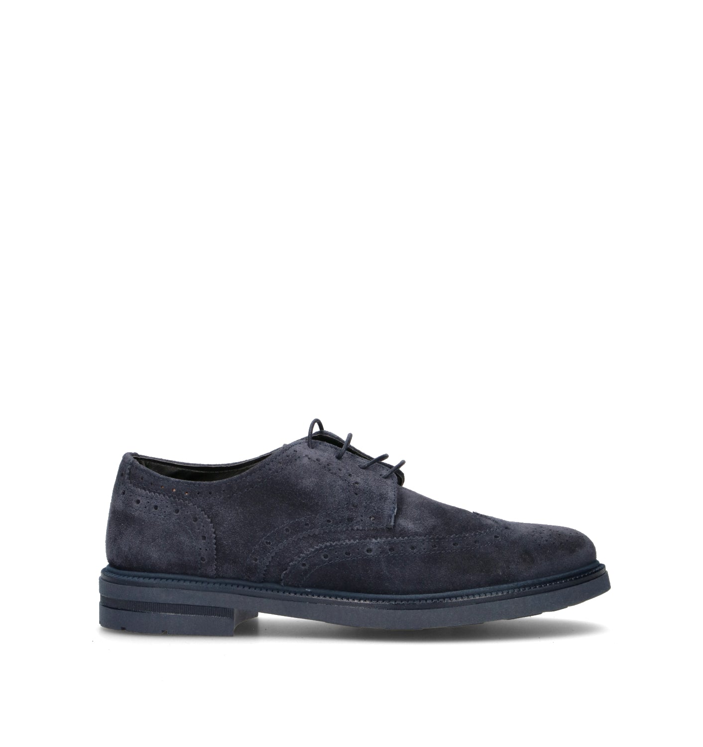 NEROFUMO Stringata uomo blu in suede
