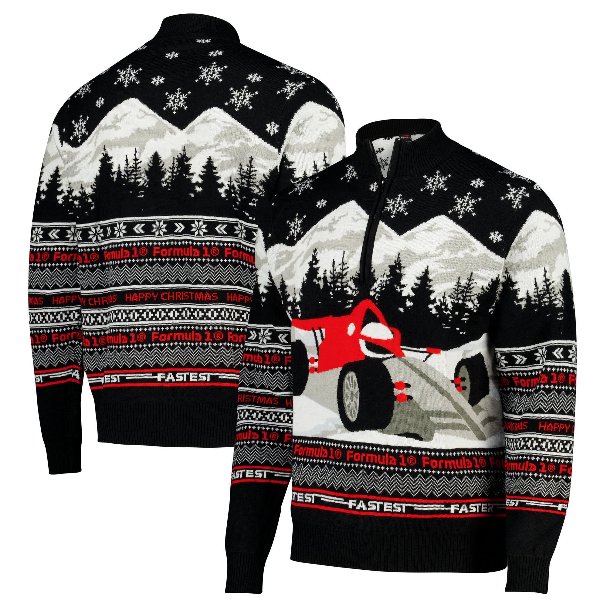Pull de Noël Formule 1 à fermeture éclair 1/4 - Homme Taille: M