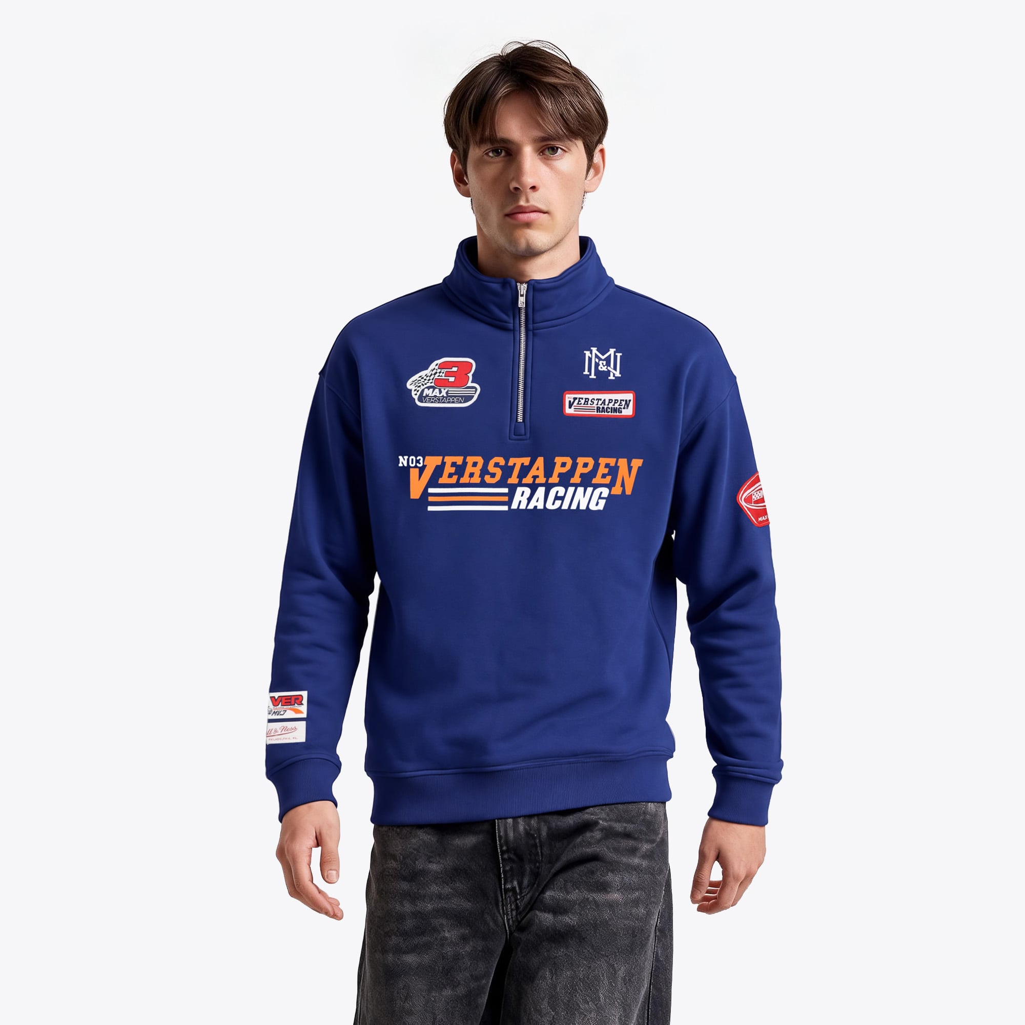 Pantalon zippé 1/4 Max Verstappen x Mitchell & Ness Karting - Bleu marine - Unisexe - unisexe Taille: 2XL