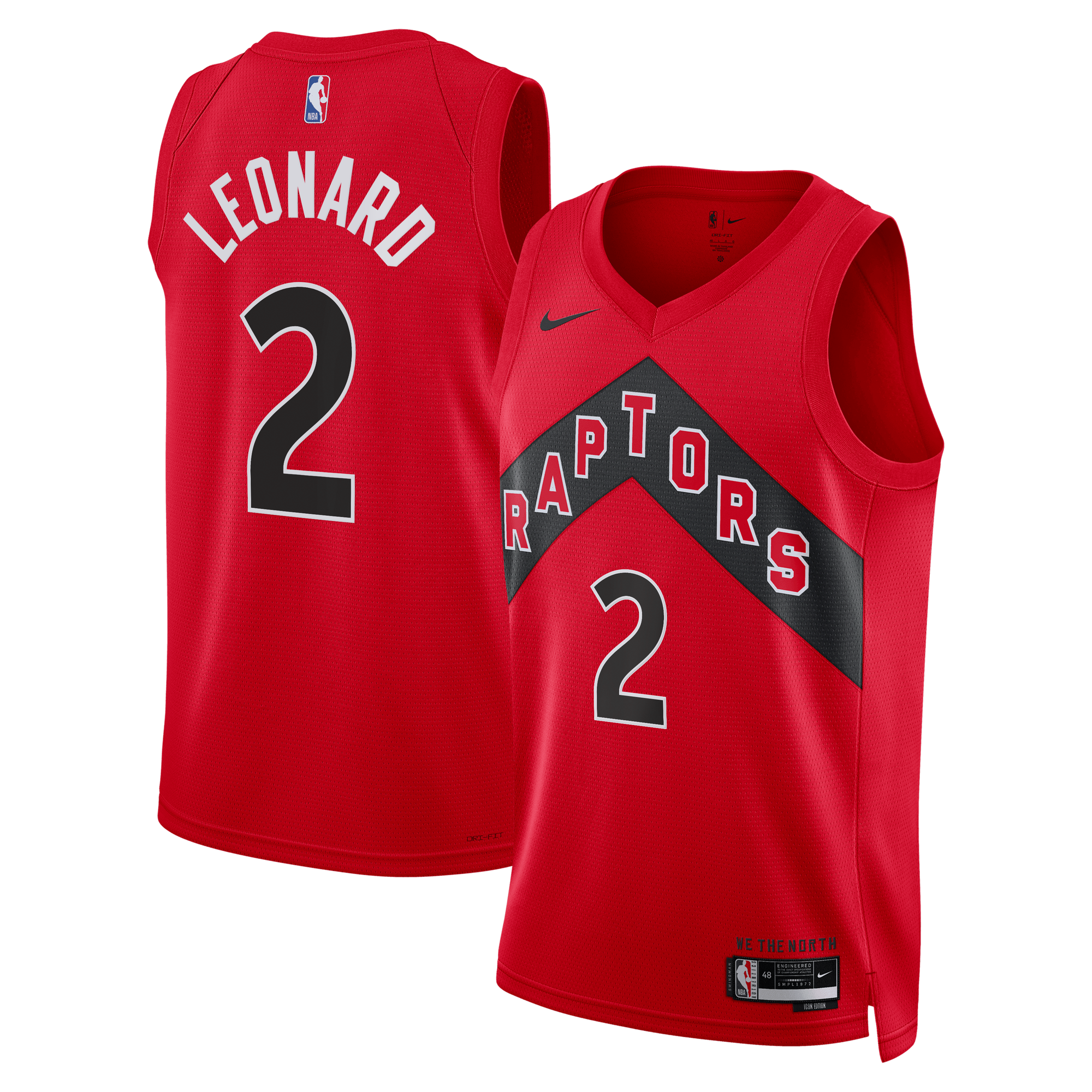 Maillot Swingman Nike Icon Edition des Raptors de Toronto - Rouge - Kawhi Leonard - Unisexe - Homme Taille: L
