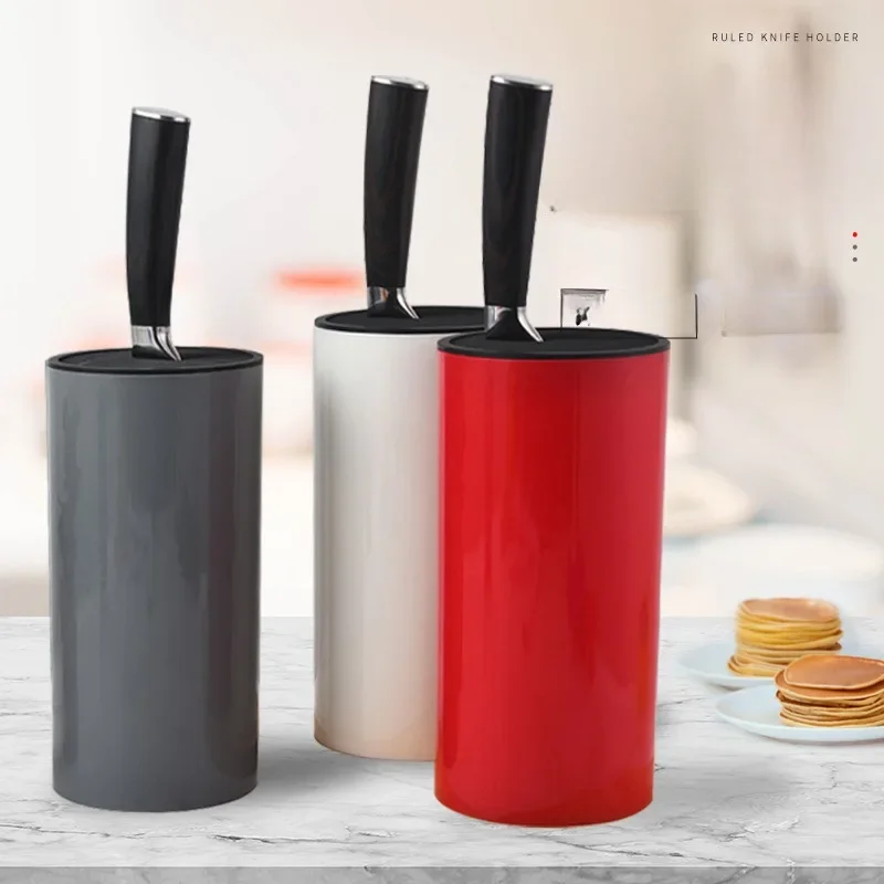 Knife Holder for Kitchen Ceramic Knife Plastic Knives Block Storage Tank Holder Kitchen Accessories Round plastic knife holder