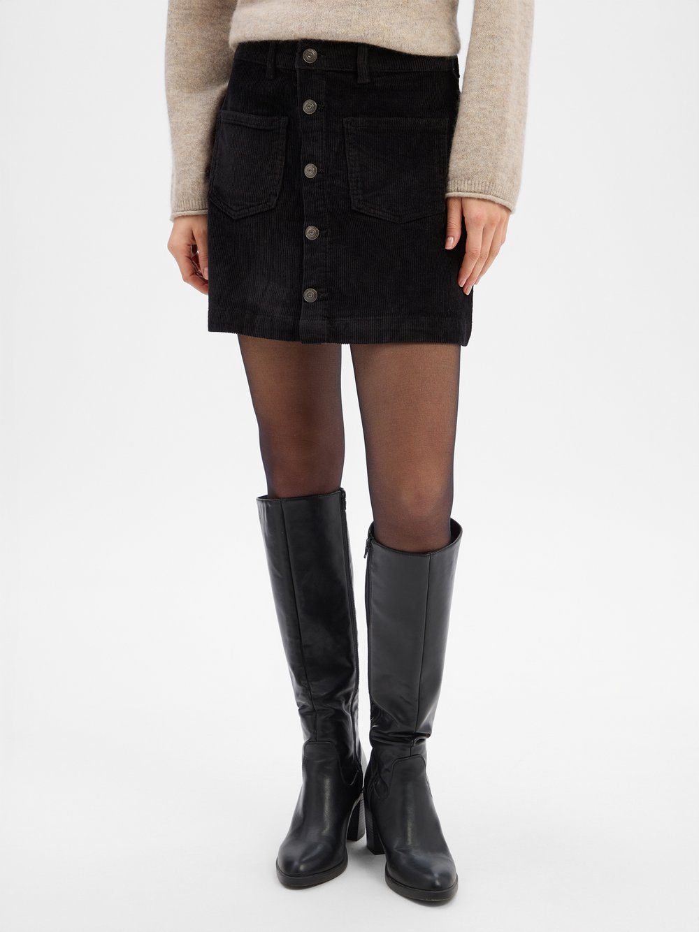 ONLY Cord-Minirock Damen schwarz, XS