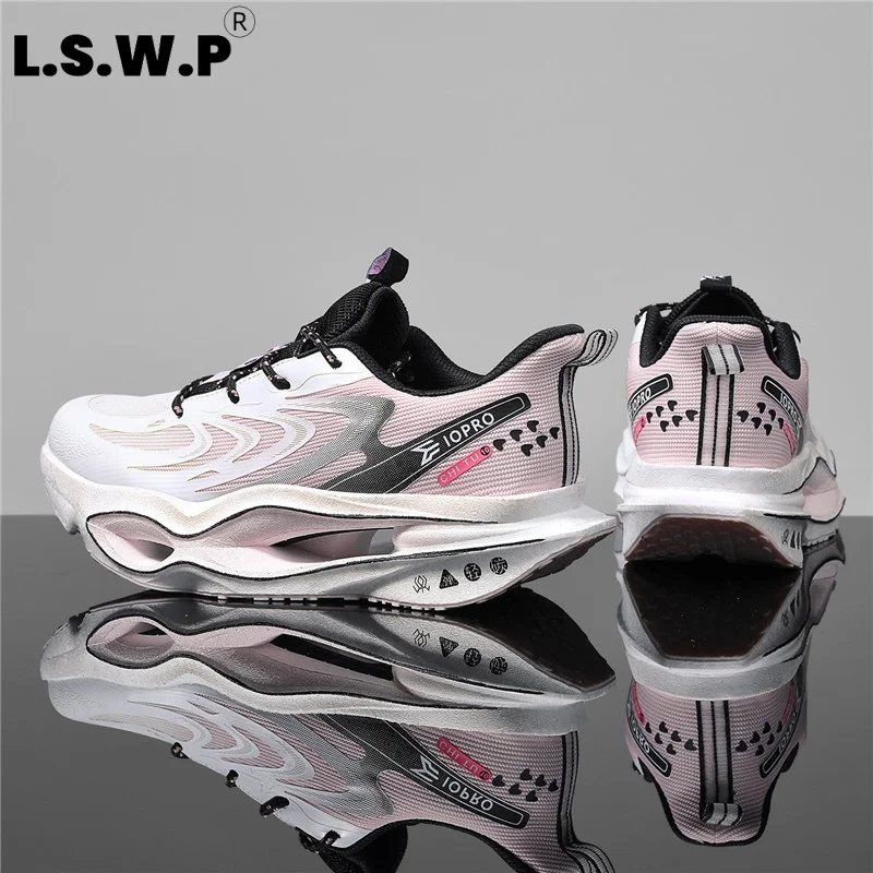 Men's Running Shoes, Tennis Shoes, Summer Lightweight Racing Running Shoes, Hollow-Out Suspension Cushioning, Breathable Mesh Sports Shoes, Non-Slip, Wear-Resistant, Rebound Running Shoes, Outdoor Fitness Jogging, Daily Casual Versatile Shoes for...
