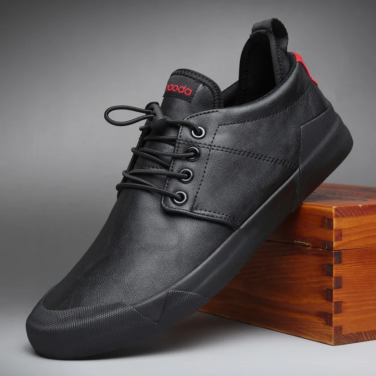 Männer Slipper Freizeit schuhe Leder Herren Turnschuhe Schnürung Outdoor Jogging Board Schuhe Business Casual Sneakers Schuhe für Männer
