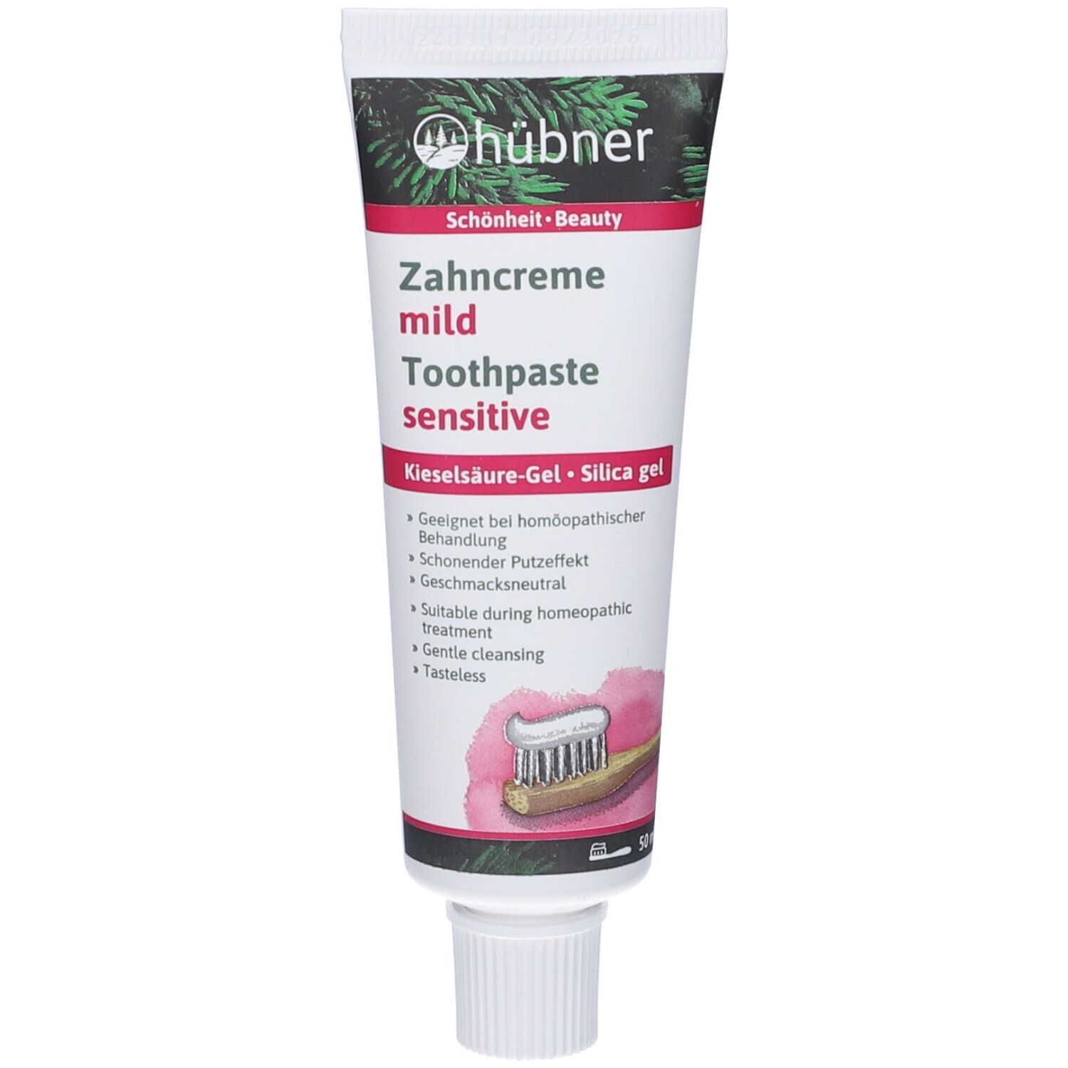 Hübner Silicea Zahnpasta ohne Pfefferminz 50 ml Dentifricio