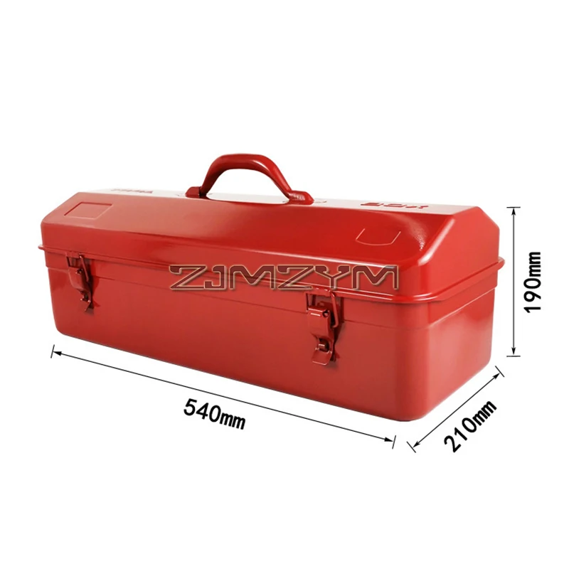 Boîte à outils en métal Portable, boîte de rangement d'outils robuste, boîte à outils en feuille de fer, mallette de rangement d'outils, boîte à outils verrouillable 540x210x190mm