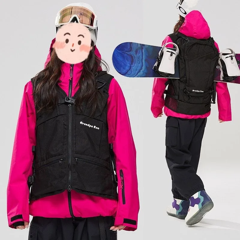 Gilet de ski unisexe en coton coupe-vent pour sports de neige, vêtement d'extérieur pour snowboard, homme et femme, activités hivernales - Aliexpress FR