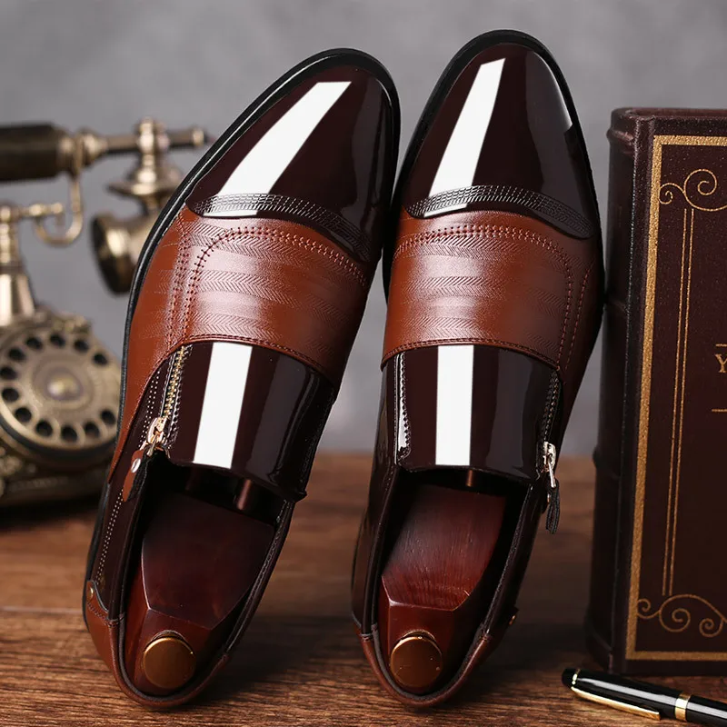 Herrenschuhe neue Plus Size Herren Business formelle Lederschuhe spitze Herrenschuhe lässige faule Schuhe