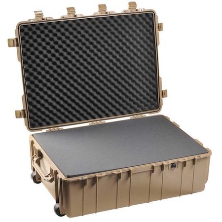 PELICAN 1730 Desert Tan Protective Case, 37-1/2"L x 27.13"W x 14.37"D