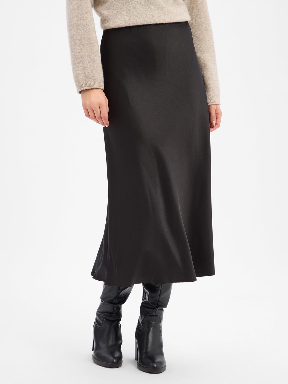 Marie Lund Satinrock Damen schwarz, XL