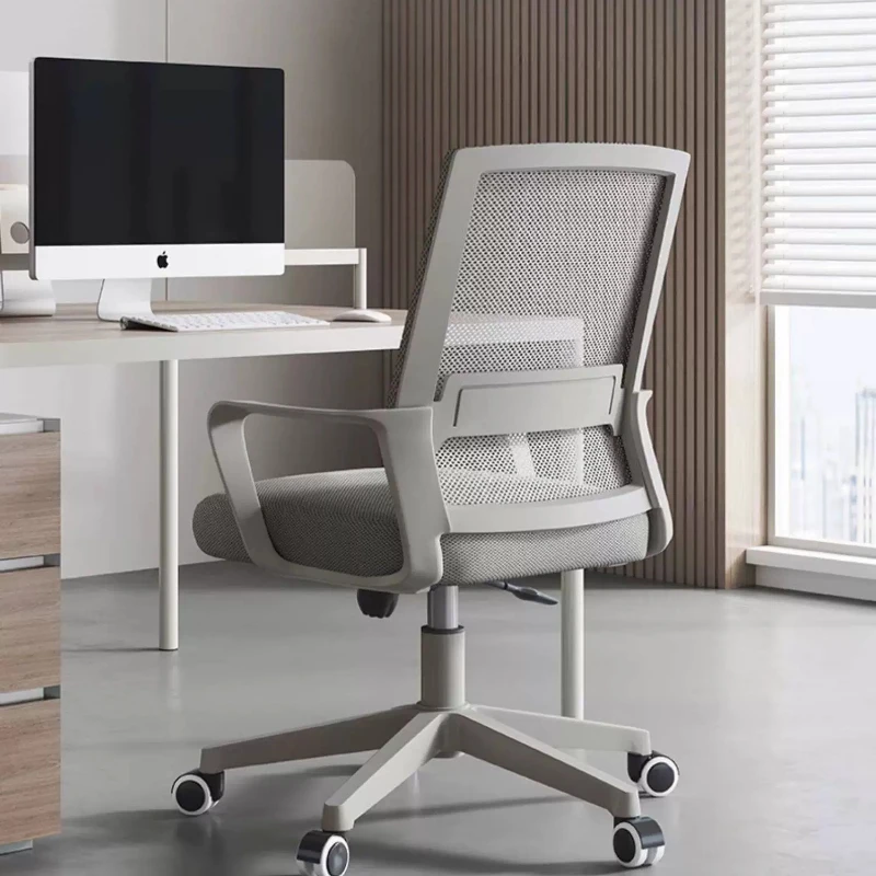 Leather Minimalist Office Chair High Back Nordic Computer Office Chair Designer Swivel Cadeiras De Escritorio Home Furniture