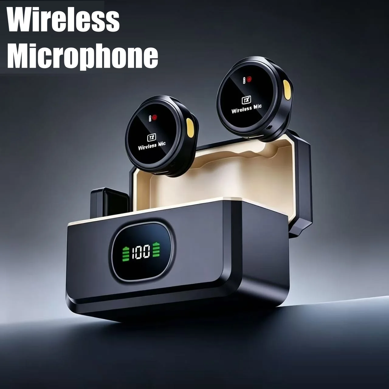 Kabelloses Lavalier-Ansteckmikrofon für iPhone iOS/Android Typ-C-Telefone, Live-Game-Aufnahmen, Interviews mit magnetischem Clip für Xiaomi