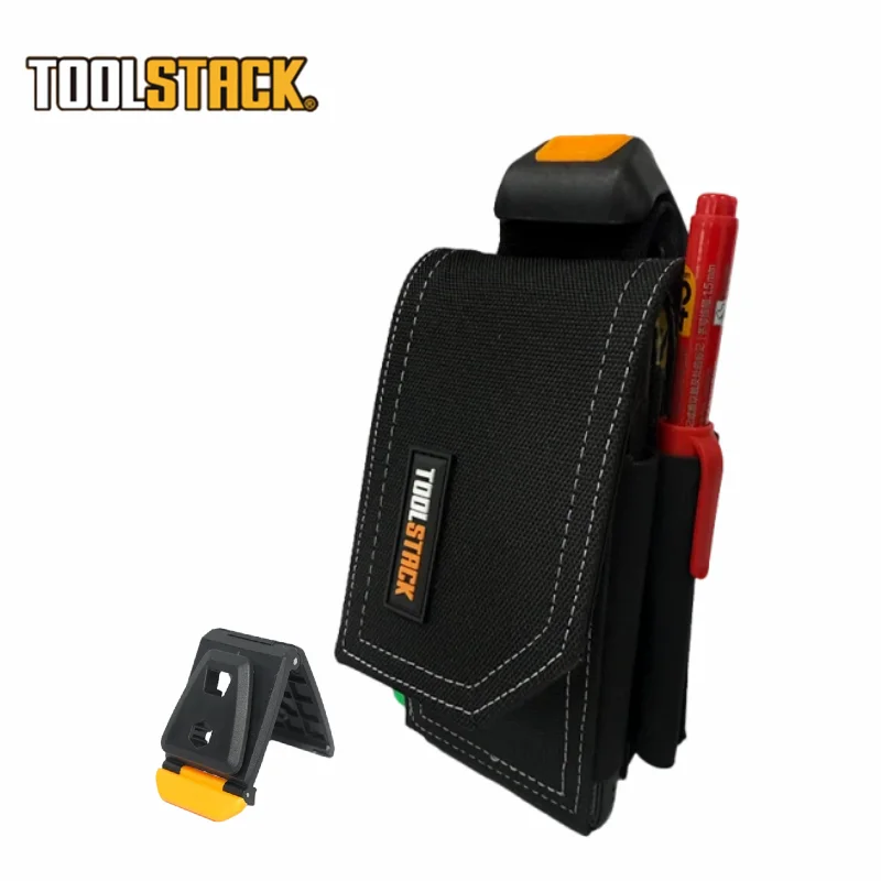 TOOLSTACK Multifunctional Quick Hang Phone Pocket Wear Resistant Belt Clip Cell Phone Pouch Heavy Duty Work Belt Phone Holder