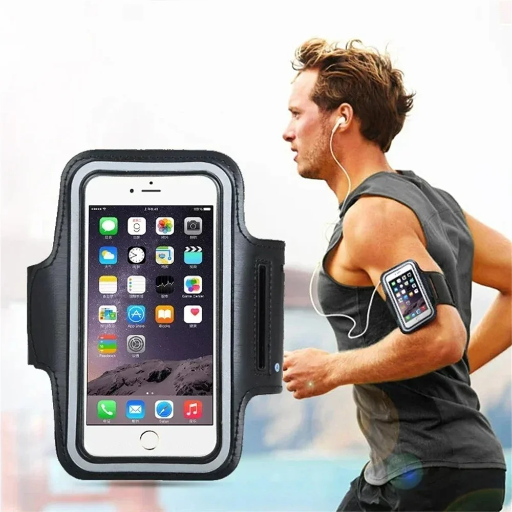 Universal 7 Inch Armband Case Running Phone Bag Phone Holder Gym Arm Band Case Phone Armband Holder with Keyhole Running Armband