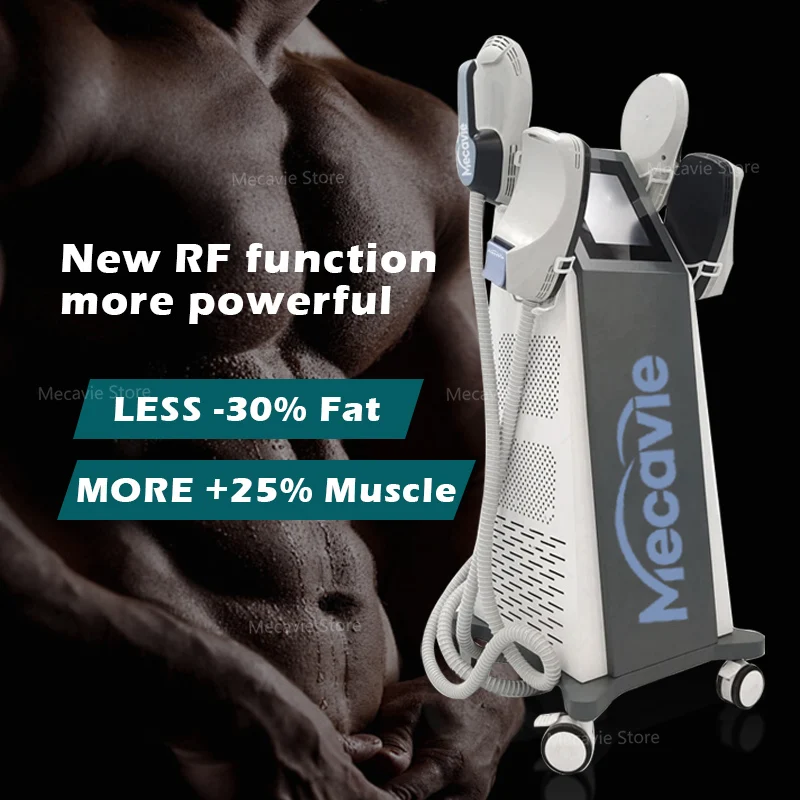 MECAVIE 4 Griffe 6500W 2026 EMS RF Professioneller Körperformer mit Modi für 200HZ Muskelstimulation, ABS Fitness- und Wellness-EMS-Gerät