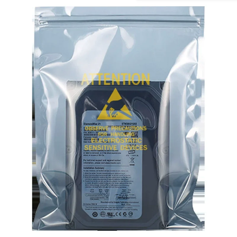 100PCS Anti Statische Abschirmung Aufmerksamkeit Druck Druckverschlussbeutel DIY ESD Elektronische Instrument Staubdicht USB Telefon Verpackung Beutel