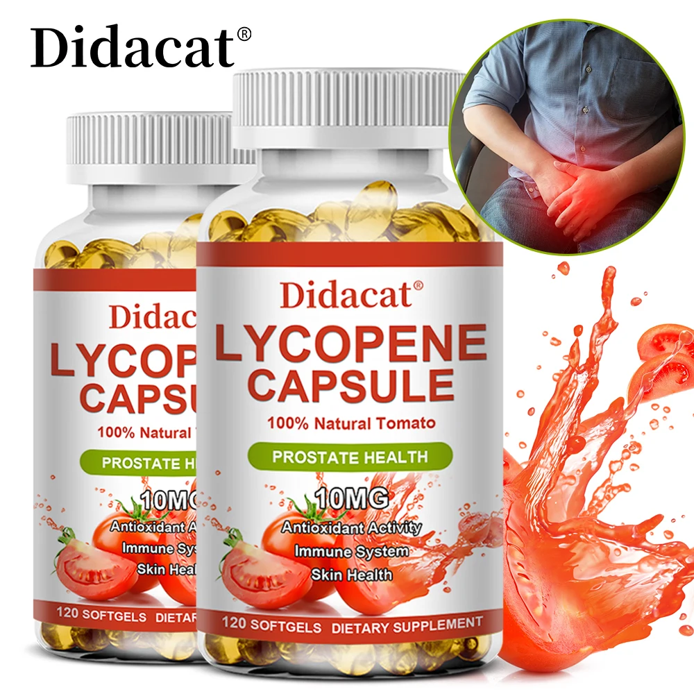 Lycopene Capsules - Prostate Health, Urinary Tract Health, Enhance Immunity,Tomato Extract,Gluten-Free