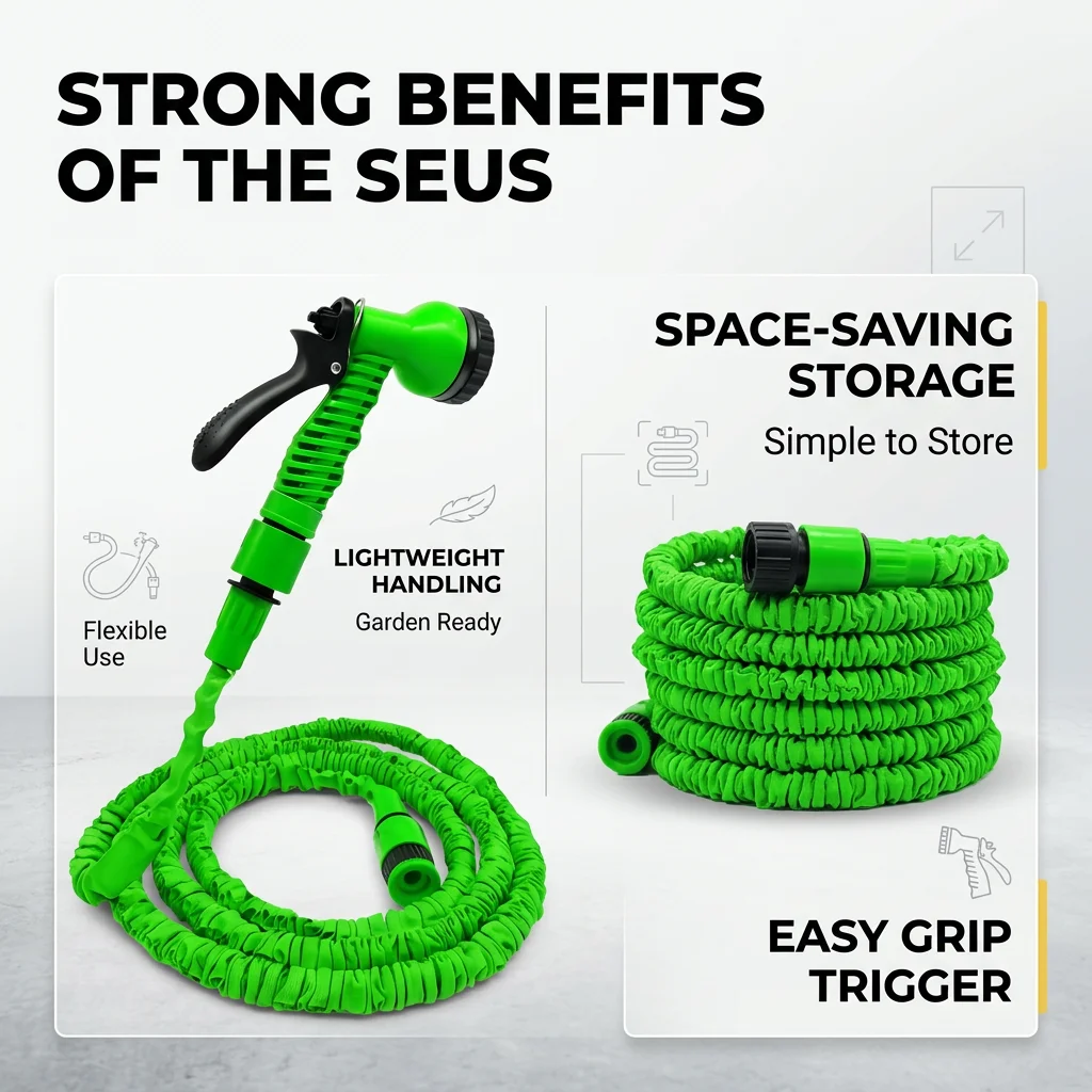 2026 Model Retractable Magic Hose, High-Pressure Car Washing Device, Water Gun, Household Garden Watering Hose, Garden Water Pip