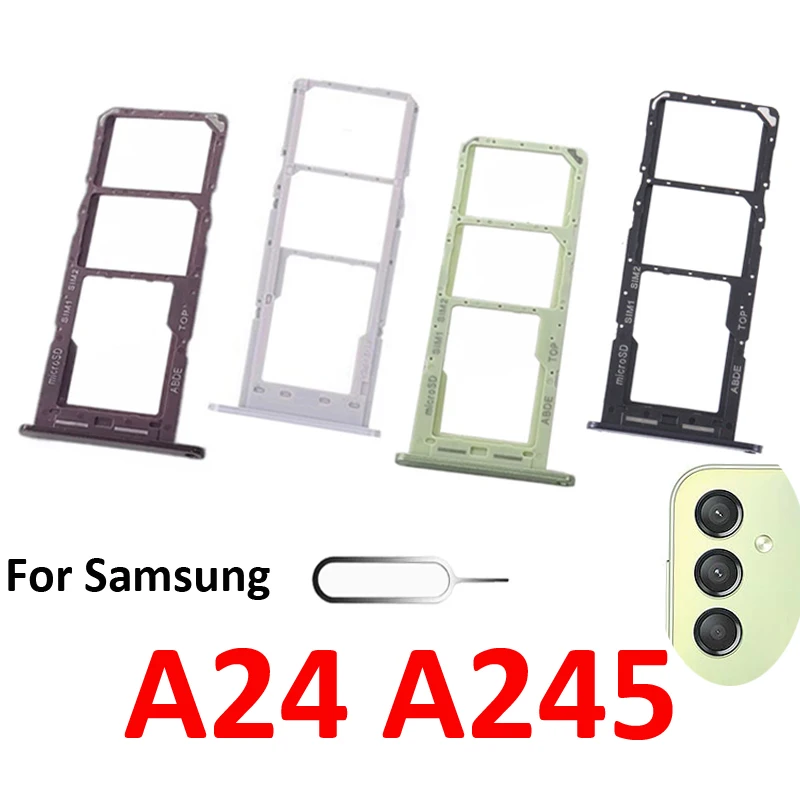 Für Samsung Galaxy A24 4G A245 A245F Telefon SIM-Schublade Micro-SD-Chip-Kartenfach Halterung Einzel- oder Doppelschublade Schwarz