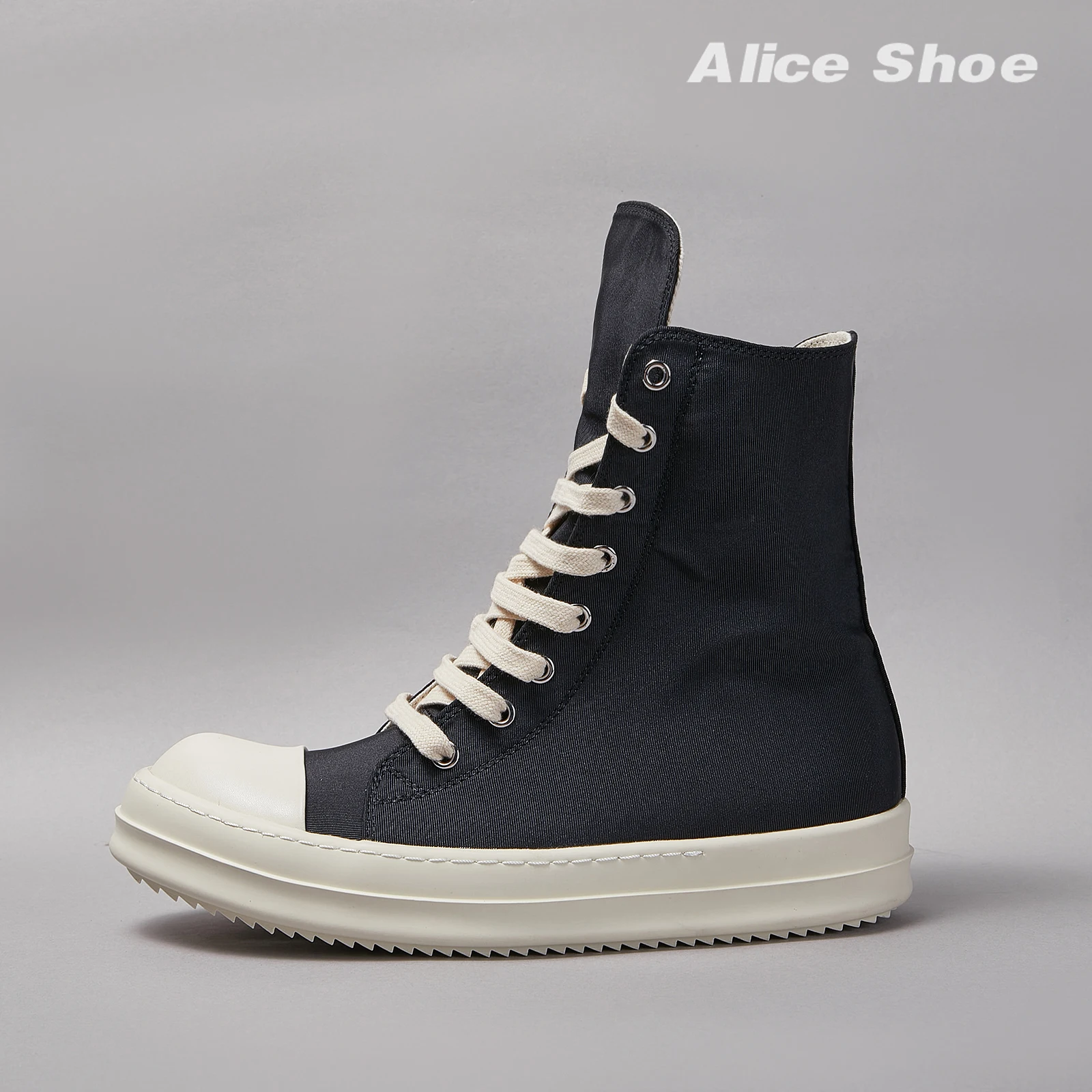 Marke Männer Schuh Casual High Top Frauen Sneaker Schwarz Klassische Ankle Boot Designer Leinwand Luxus Zipper Trainer Lace Up Flache Schuh