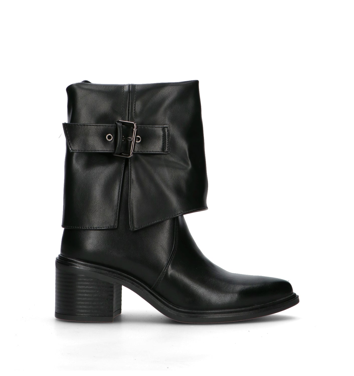 FRICKY Tronchetto donna nero in pelle