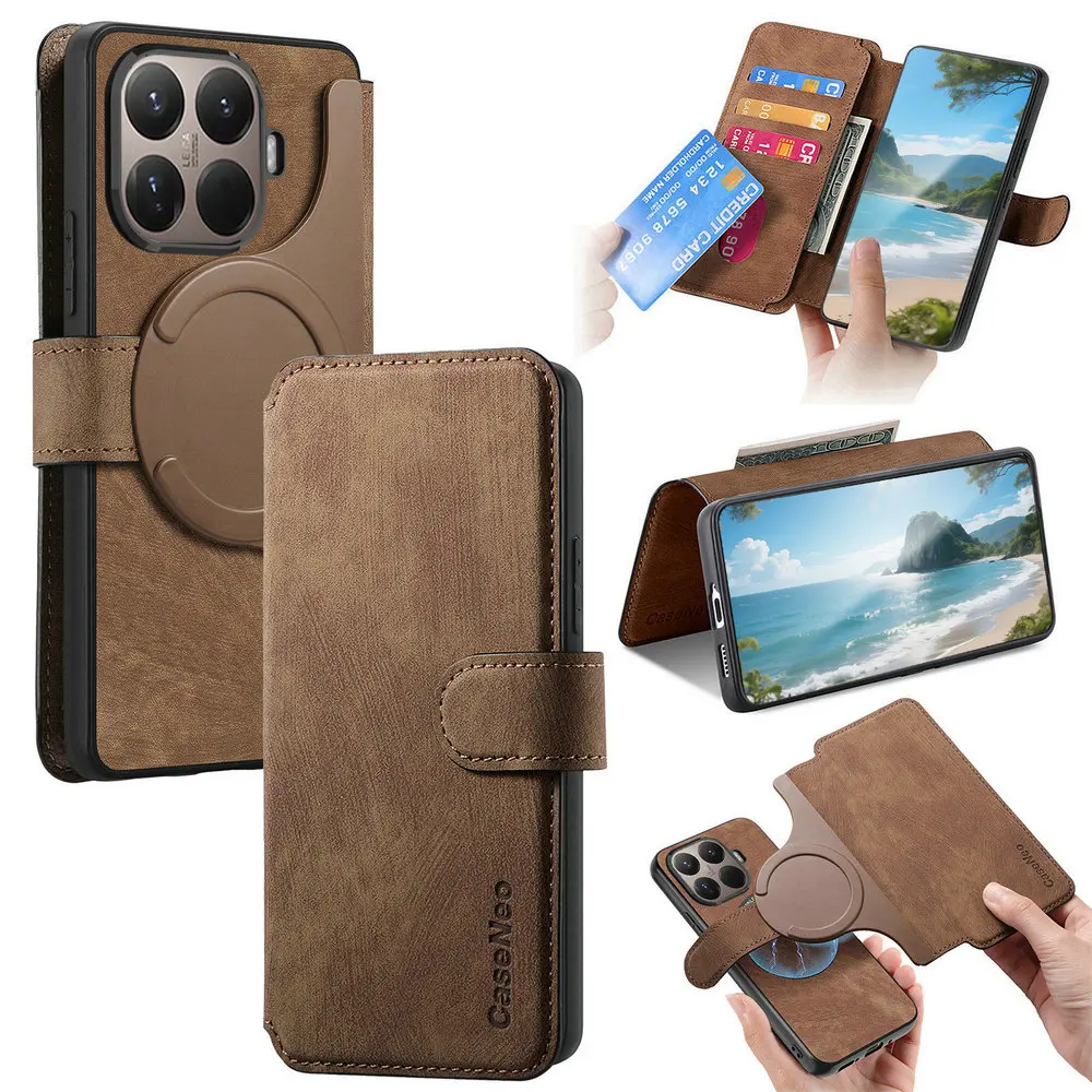Für Xiaomi 14T Pro 15T 17T 15 17 5G Lederhülle 2-in-1 Abnehmbare RFID-Buchhülle Xiaomi 14 T Hülle Telefon 17T 13T Karten-Flip-Cover
