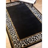Black 96 x 60 x 0.5 in Area Rug - American Home Rug Co. African Safari Solid Color Handmade Tufted Area Rug | 96 H x 60 W x 0.5 D in | Wayfair