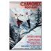 Buyenlarge 'Chamonix Mont Blanc' Framed Vintage Advertisement on Wrapped Canvas in White | 36 H x 24 W x 0.75 D in | Wayfair 08104-xC2436