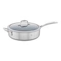 ZWILLING J.A. Henckels Zwilling JA Henckels Spirit 5 Qt. Stainless Steel Ceramic Nonstick Saute Pan w/ Lid Non Stick/Stainless Steel in Gray | Wayfair