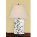 JB Hirsch Home Decor Carefree 28" Table Lamp Ceramic in Gray/White | 28 H x 16 W in | Wayfair J15399LG16