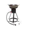 King Kooker Bolt Together Outdoor Cooker w/ Steel Wok & 2 Wooden Utensils Steel in Black/Gray | 25.5 H x 17.5 W x 17.5 D in | Wayfair 24WC