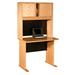 Rush Furniture Office Credenza Desk w/ Hutch Wood in Brown | 60 H x 36 W x 24 D in | Wayfair 18013