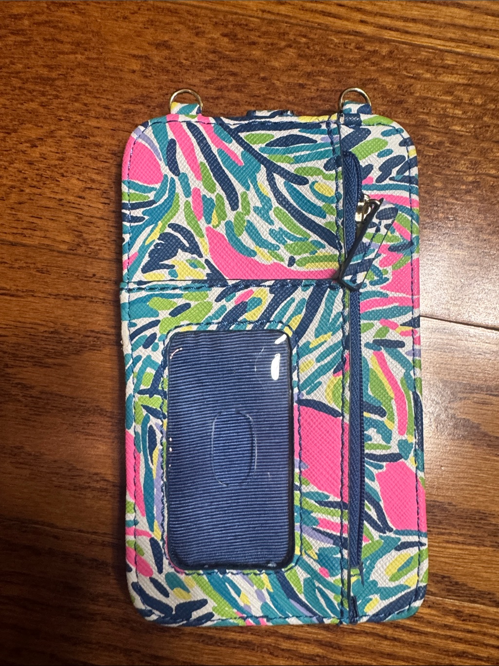 Lilly Pulitzer Cell Phones & Accessories | Lilly Pulitzer Tiki Palm Change Purse Cell Phone Case | Color: Blue/Pink | Size: Os