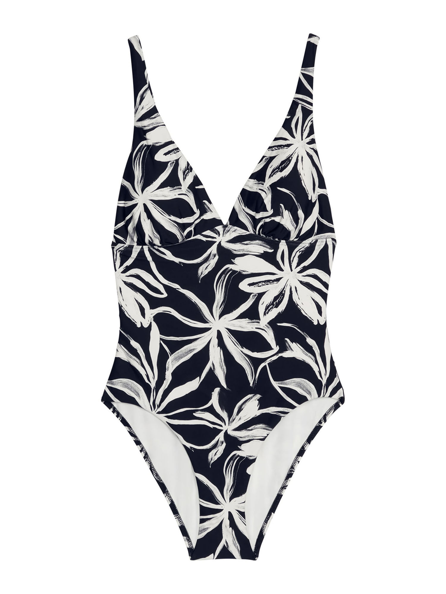 Marc O'Polo Damen Badeanzug Abstract FloralSchwimmanzug, Einteiler, Bademode