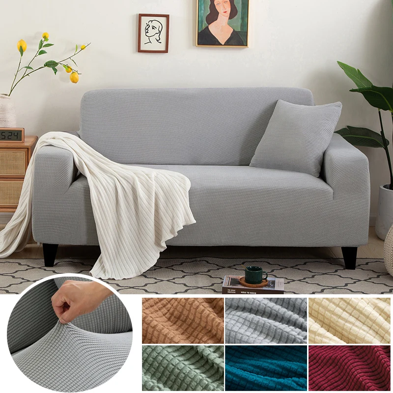 Elastische sofa cover Stretch Jacquard All-inclusive Ecke couch cover L Form couch covers for sofas für Wohnzimmer Polar Fleece sofa abdeckung Sessel sofa covers for living room