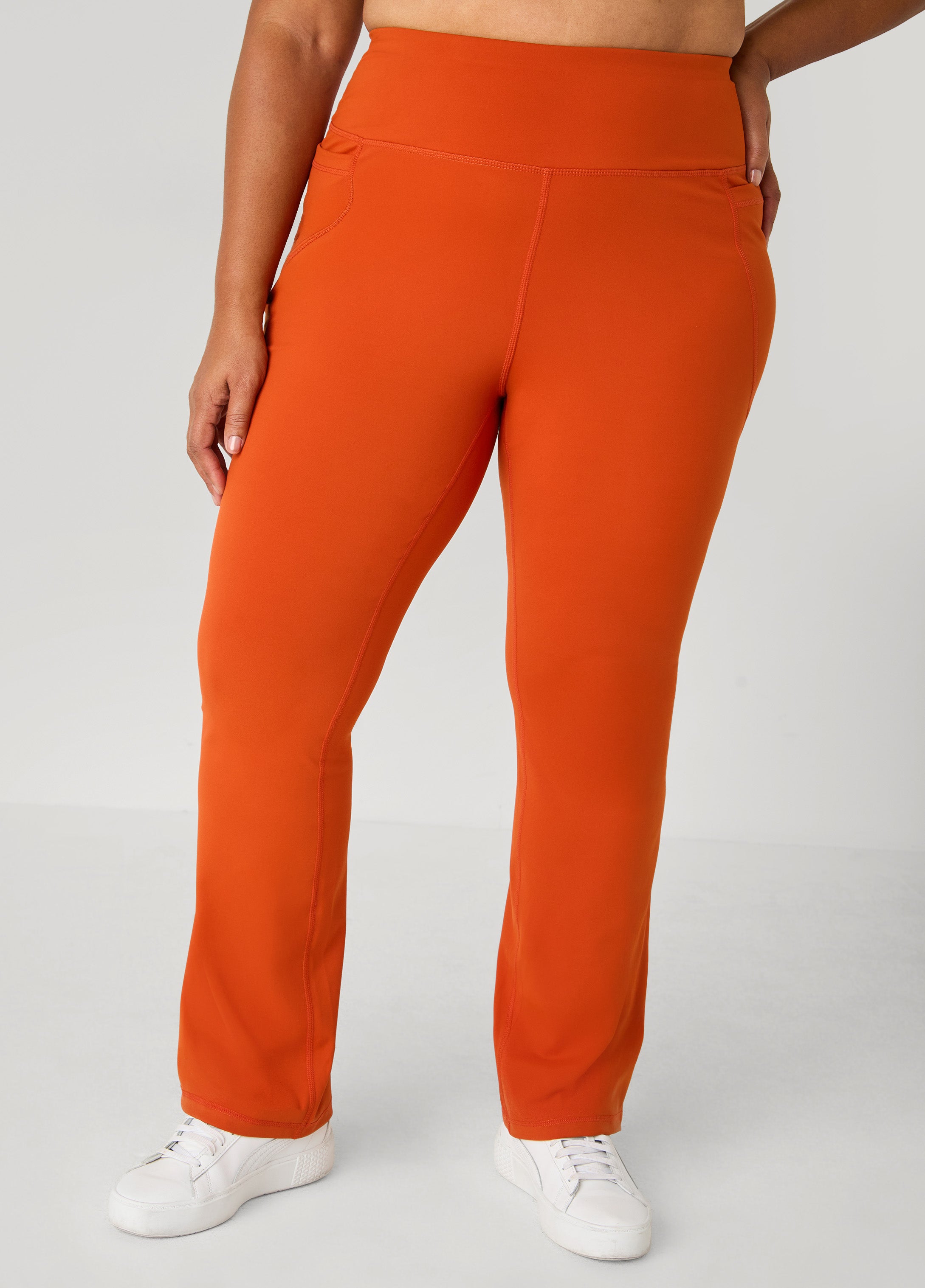 Plus Size Ashley Sport High Waist Flared Pants - Ashley Stewart