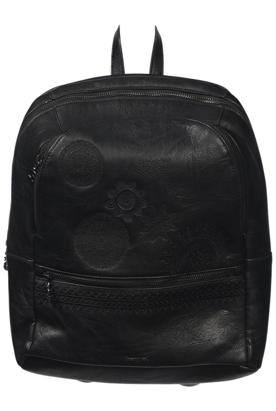 Desigual Damen Rucksack, Gr. , Schwarz, Kunstleder