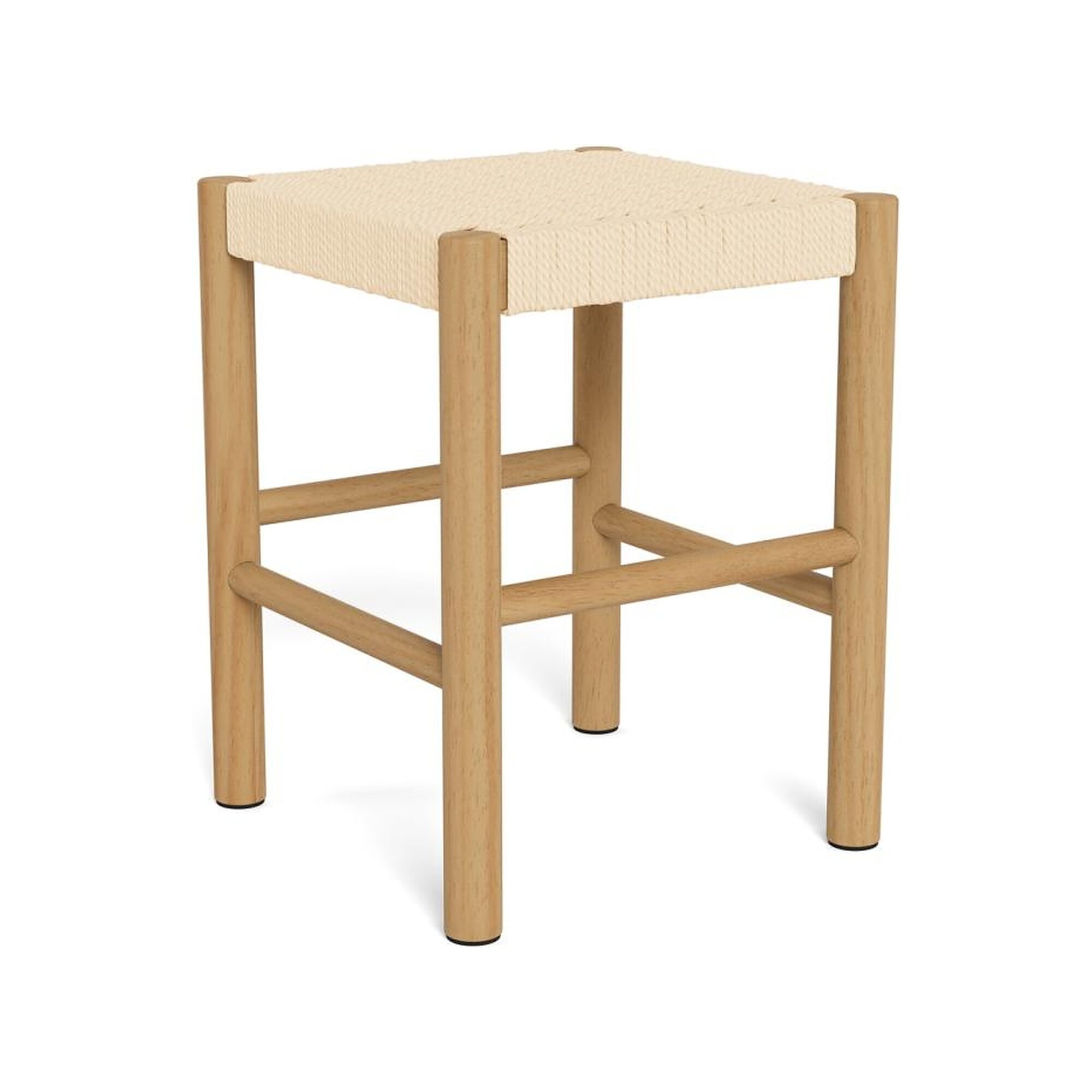 Actona »Alvin« Hocker 35x45x35 cm / off white Papiergeflecht