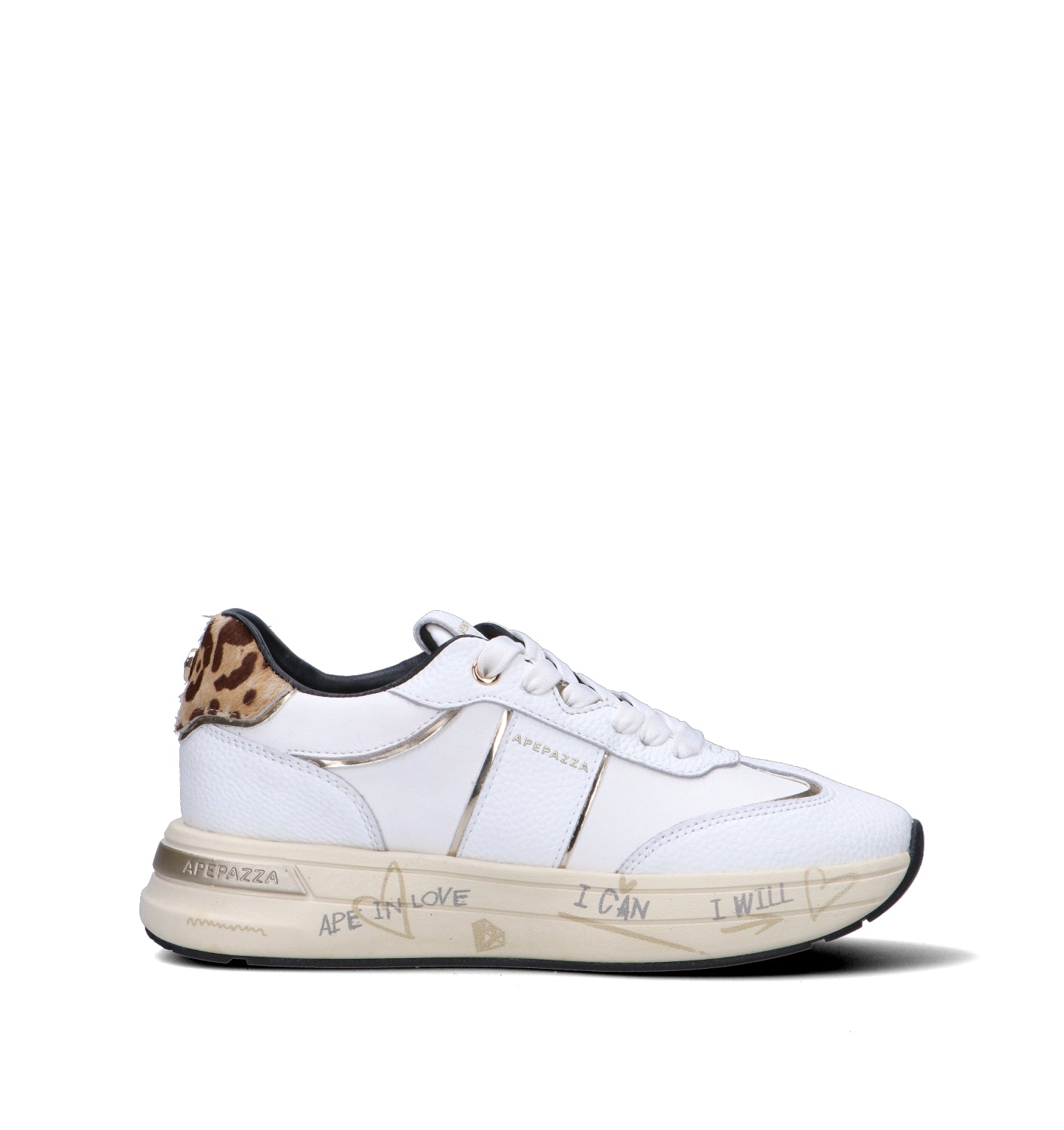 APEPAZZA Sneaker donna bianca