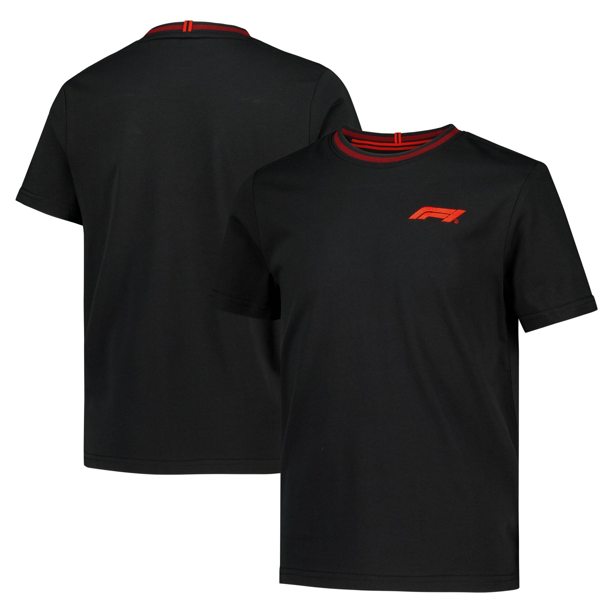 T-shirt rétro à col contrasté Formula 1 - Noir - Enfants - unisexe Taille: JXL
