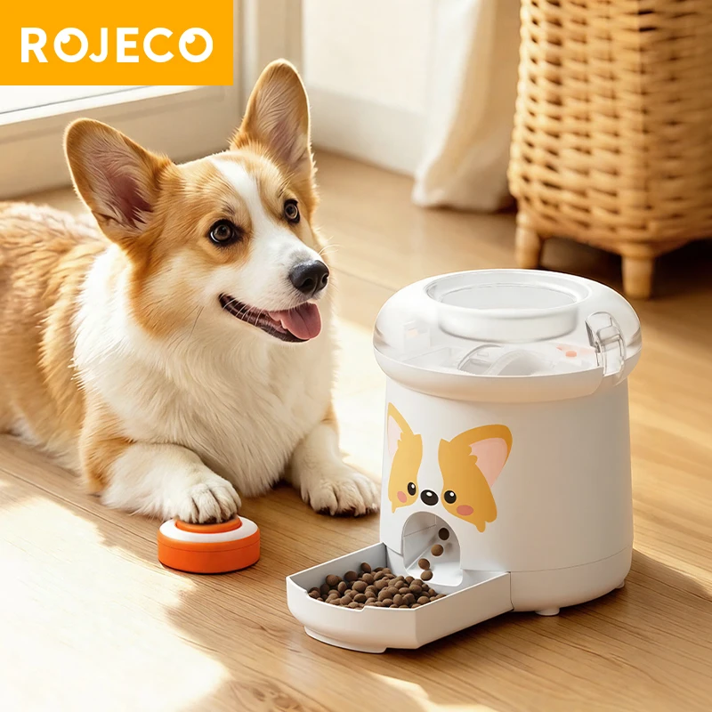Distributeur automatique de nourriture pour animaux de compagnie ROJECO, distributeur de nourriture interactif pour chat et chien, jouet d'entraînement de mémoire et d'IA, distributeur de nourriture