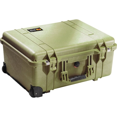 PELICAN 1560NF Case,22.07x17.92x10.42 in,No Foam,OD Gn