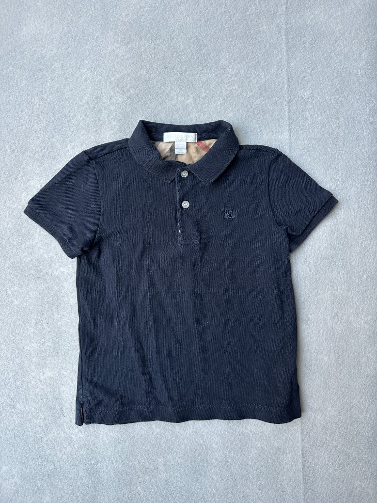 Burberry Shirts & Tops | Burberry Children Polo Shirt Kids Size 4y Navy Blue Nova Check Casual | Color: Blue | Size: 4b
