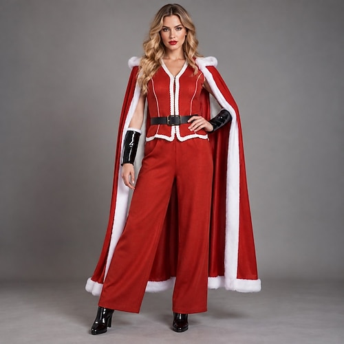 Noël Costume père Noël Mrs. Claus Nuit violente Nouveauté Drôle pour Unisexe Adultes Noël Nouvel An la veille de Noël Soirée Offrir des cadeaux Réunion de famille Costume