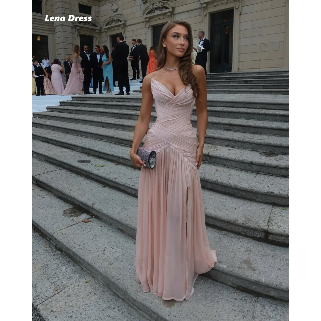 Lena Sleeveless Evening Dresses Woman Elegant Party Dresses for Special Occasions Pink Ball Gown Dress A-line Customized Women's