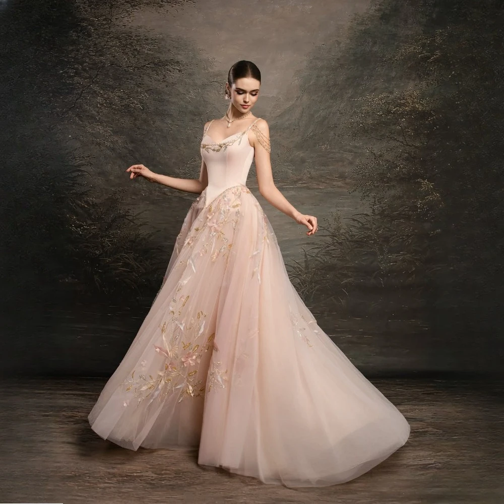 Customized Sexy Spaghetti Strap Women Evening Dresses Formal A-Line Prom Gown Vestido De Noite Exclusivamente Para Mulheres 2026