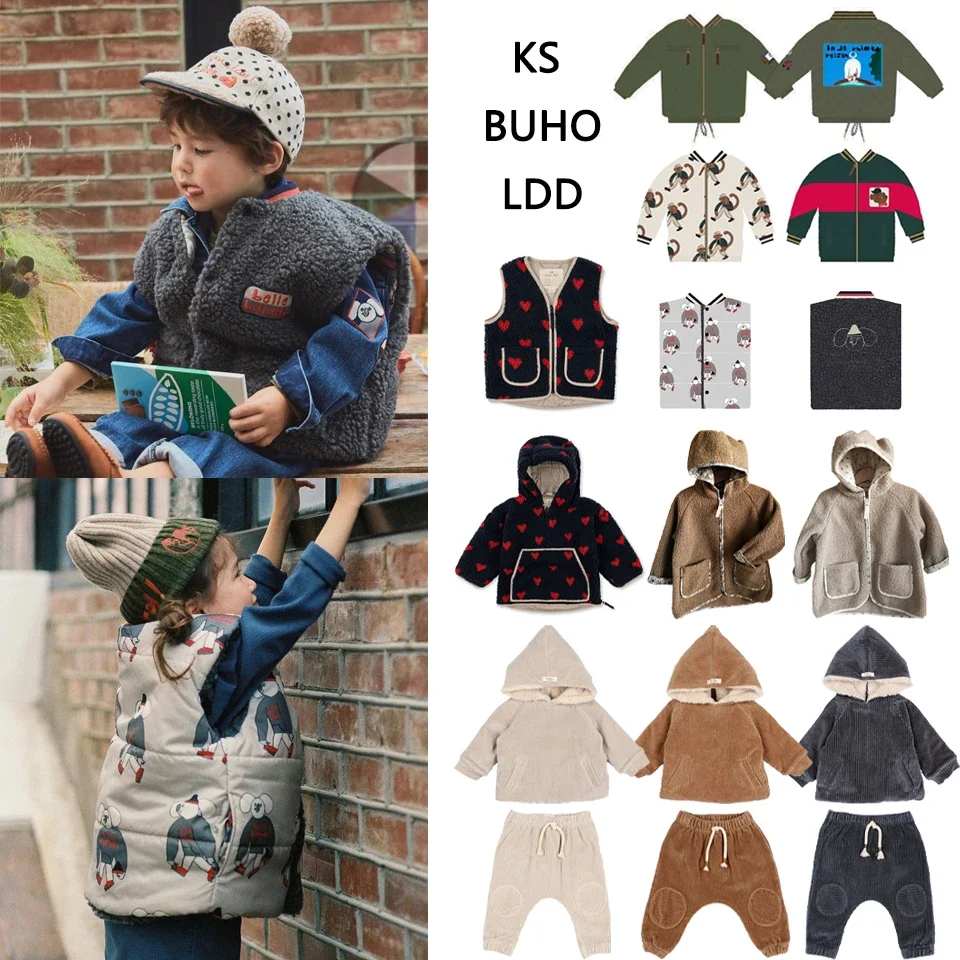 KS marques coréen enfants vêtements hiver gilet enfants manteau bébé garçon vêtements bébé tenue ensemble pour enfants haut et bas ensemble de vêtements